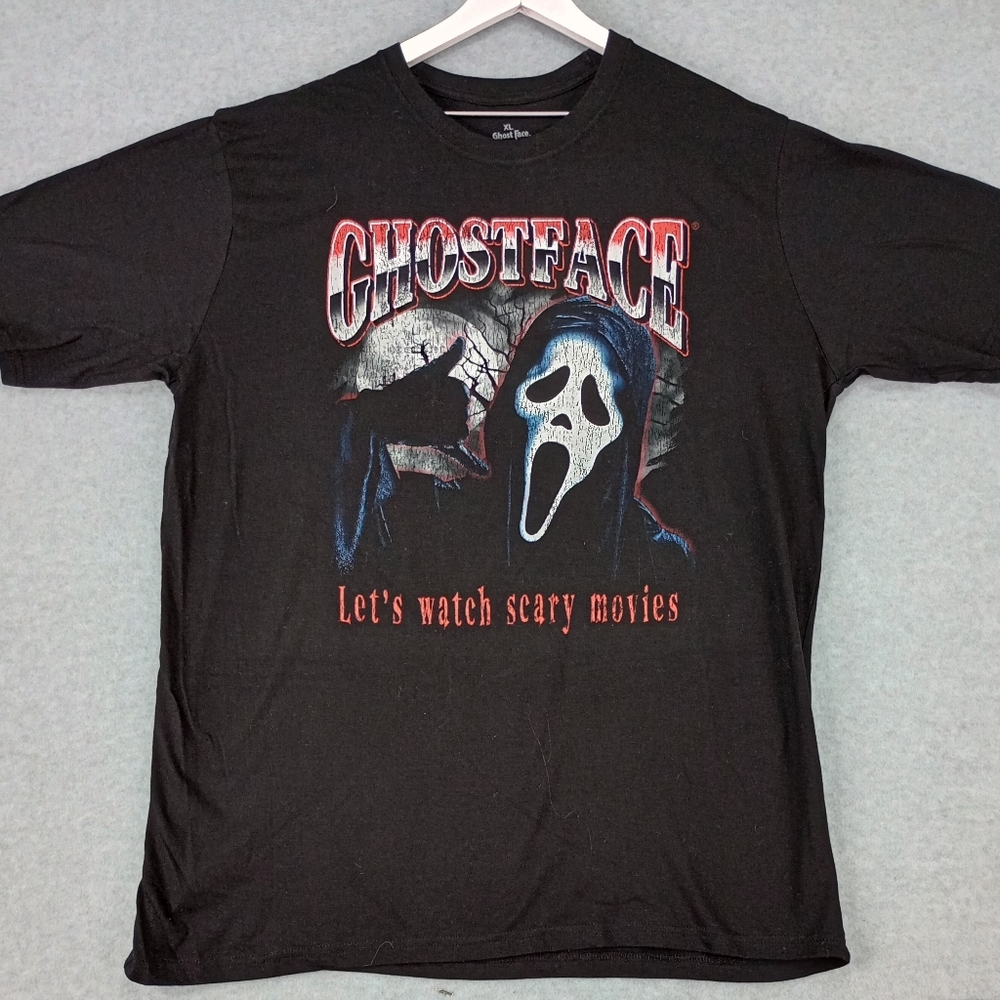GhostFace Horror Movie Call Me Scary Movie Halloween Black Men's XL Creep Shirt